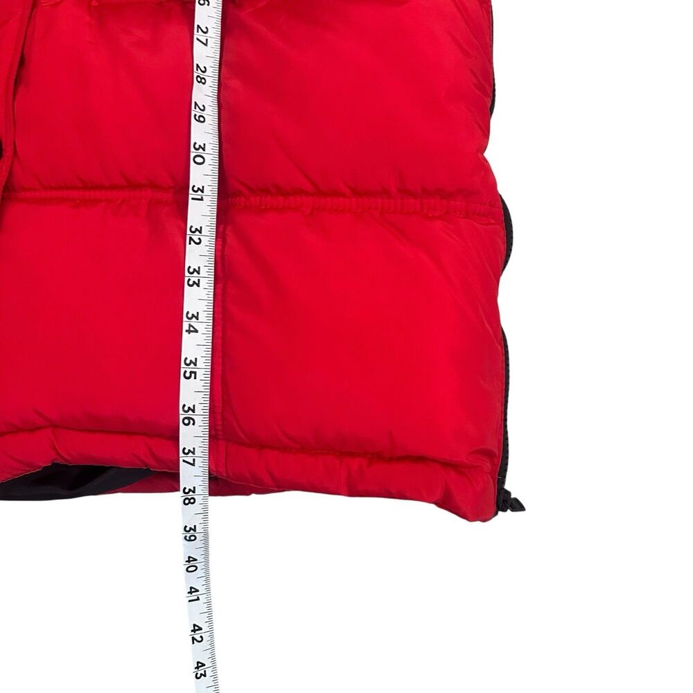 Canada Weather Gear Coat Womens L Red Puffer Parka Hooded Faux Fur Long EUC - Picture 5 of 12